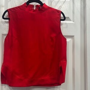 French Connection Vibrant Red Sleeveless Blouse